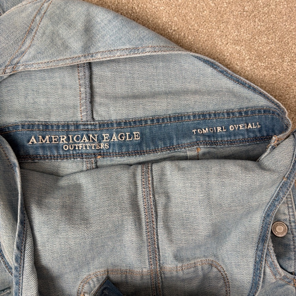 American Eagle Outfitters Light Blue Denim Overalls - Picture 5 of 8